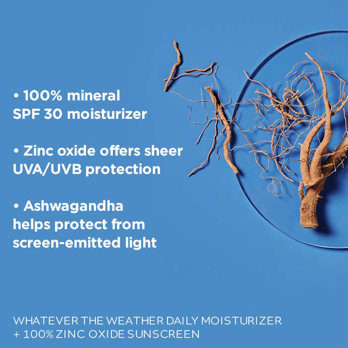 Whatever the Weather Daily Moisturizer + 100% Zinc Oxide Broad Spectrum SPF 30